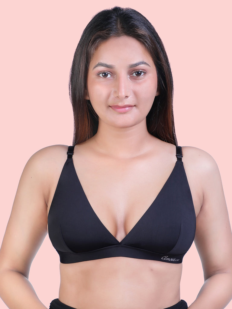 Women Non Padded Seamed Triangle/Bralette Bra B037