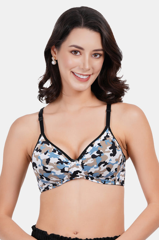 Women's Lightly Padded Floral Print Sports Bra S027