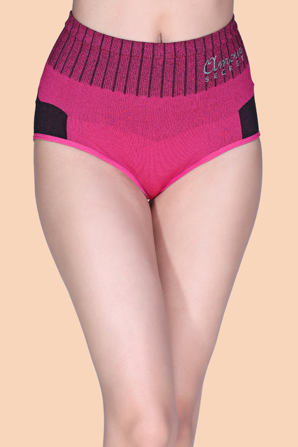 Women's High Waist Boy Shorts Panty P6670N
