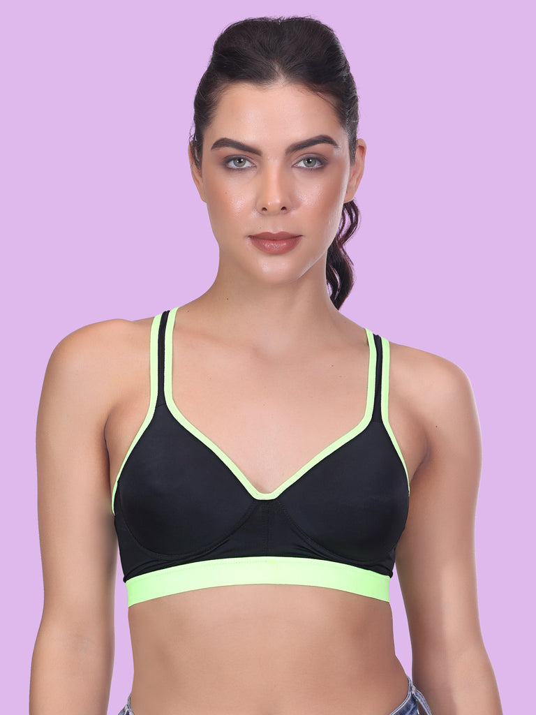 Women's Lightly Padded Solid Sports Bra S025