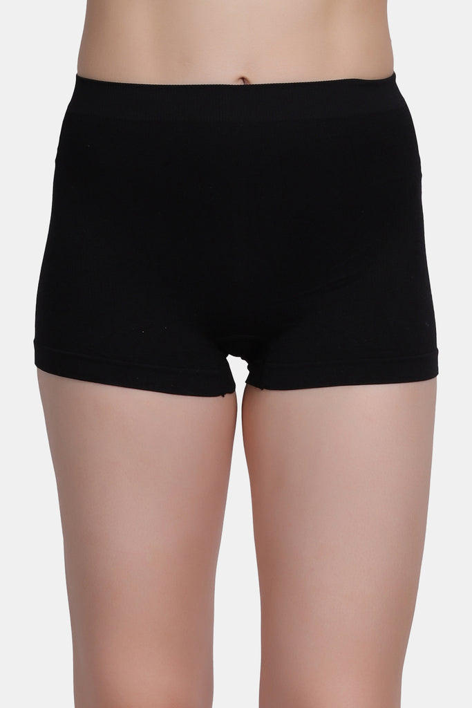 High Coverage Super Stretchable Solid Mid Waist Boy Short Panty P071