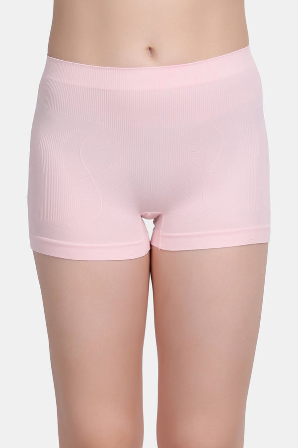 High Coverage Super Stretchable Solid Mid Waist Boy Short Panty P071