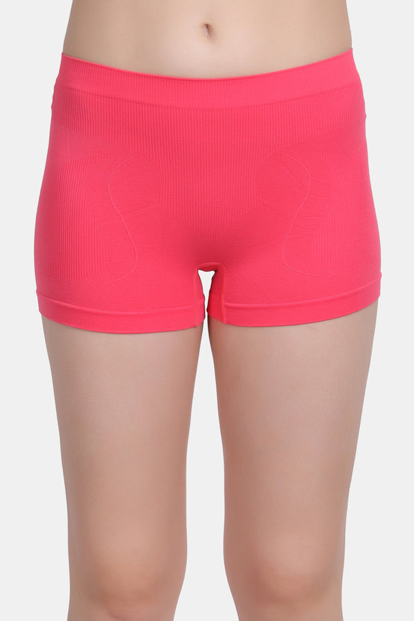 High Coverage Super Stretchable Solid Mid Waist Boy Short Panty P071