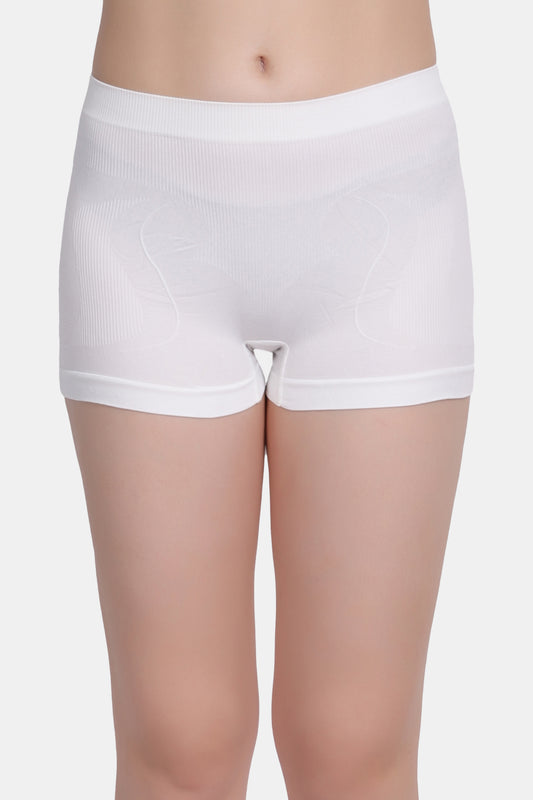 High Coverage Super Stretchable Solid Mid Waist Boy Short Panty P071