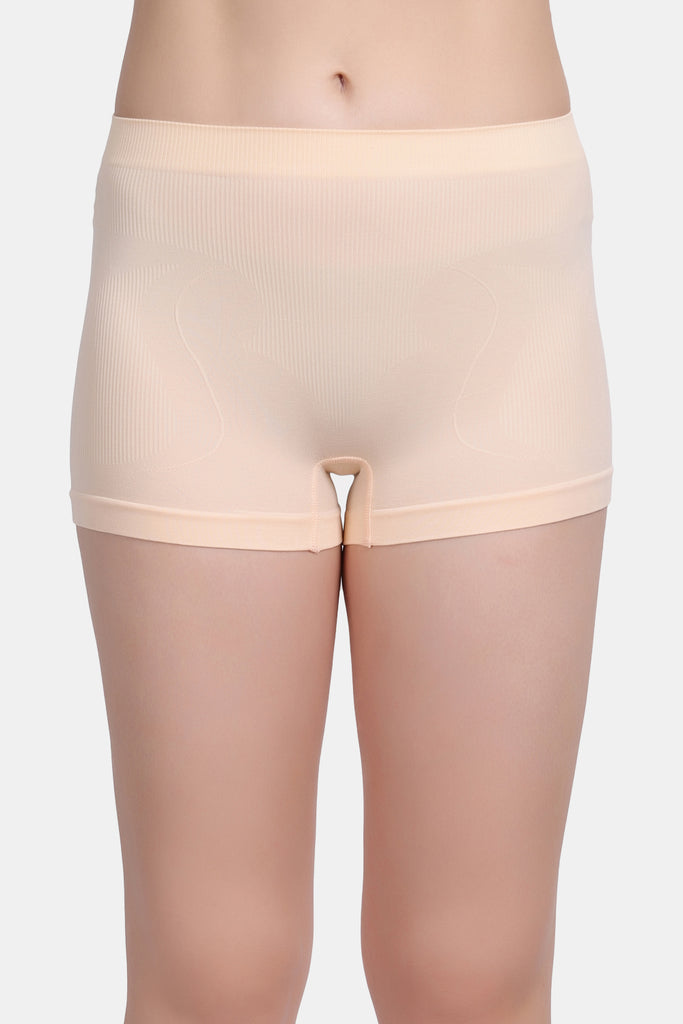 High Coverage Super Stretchable Solid Mid Waist Boy Short Panty P071