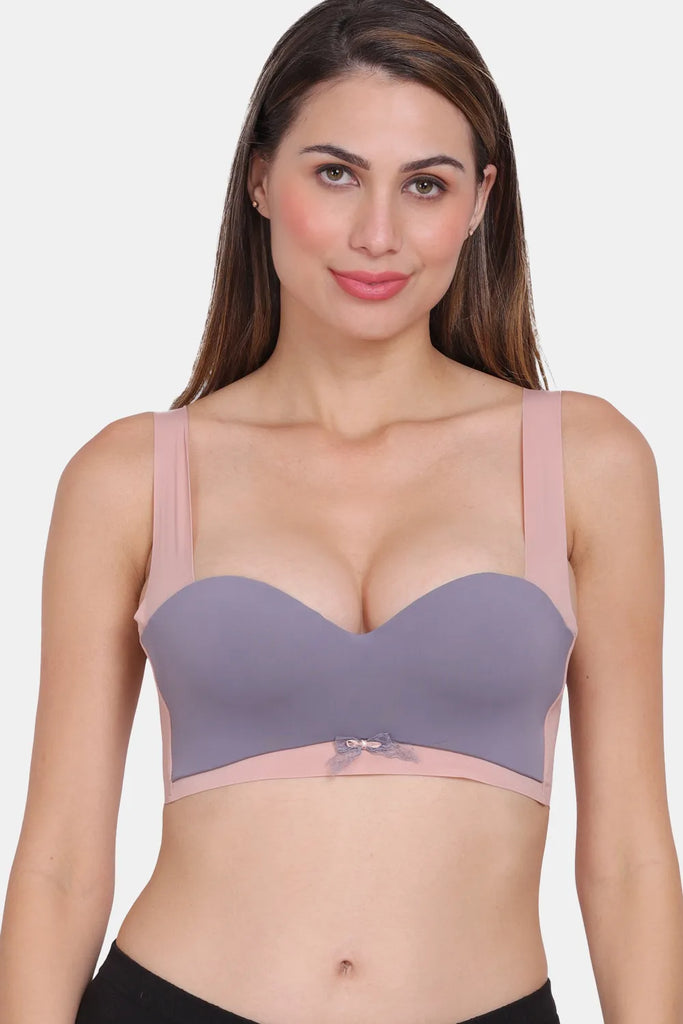 Amour Secret Women's Bonded Lightly Padded Demi Cup Push Bra PD076