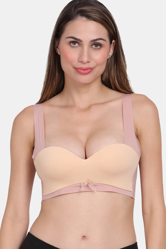 Amour Secret Women's Bonded Lightly Padded Demi Cup Push Bra PD076