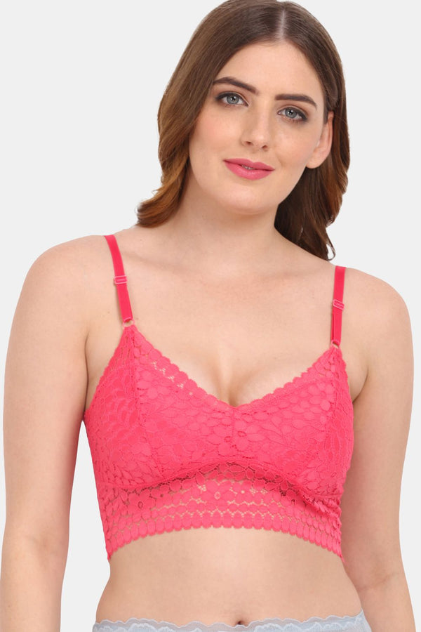 Amour Secret Women's Lightly Padded Lacy Bralette Bra PD53162