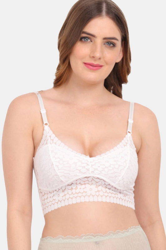 Amour Secret Women's Lightly Padded Lacy Bralette Bra PD53162