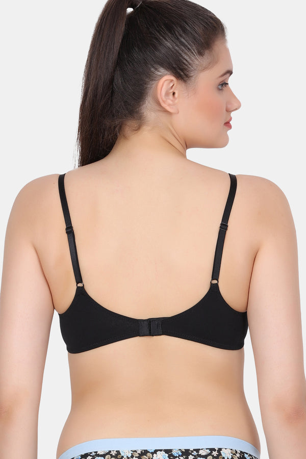 A smoothly Padded Full Coverage wired bra with printed cotton Spandex fabric that makes you feel fitter PD9467