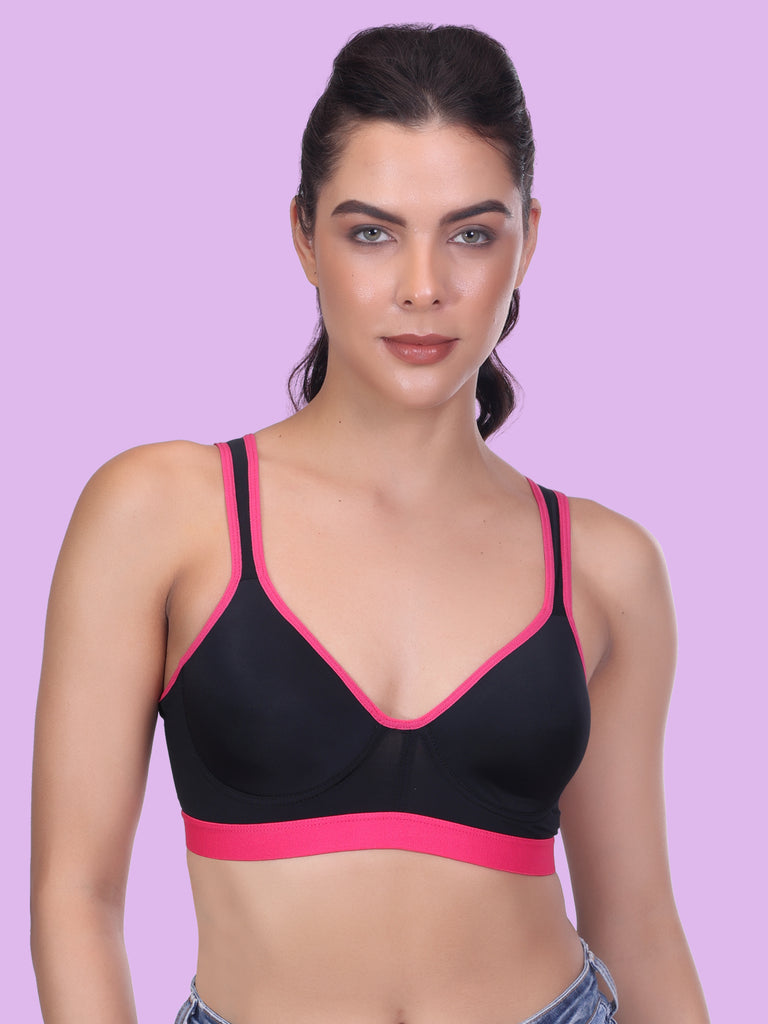 Women's Lightly Padded Solid Sports Bra S025