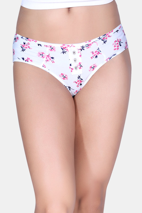 Women's Hipster Mis Rise Printed Panty P2041