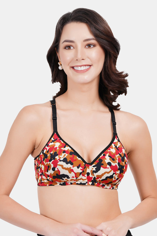 Women's Lightly Padded Floral Print Sports Bra S027