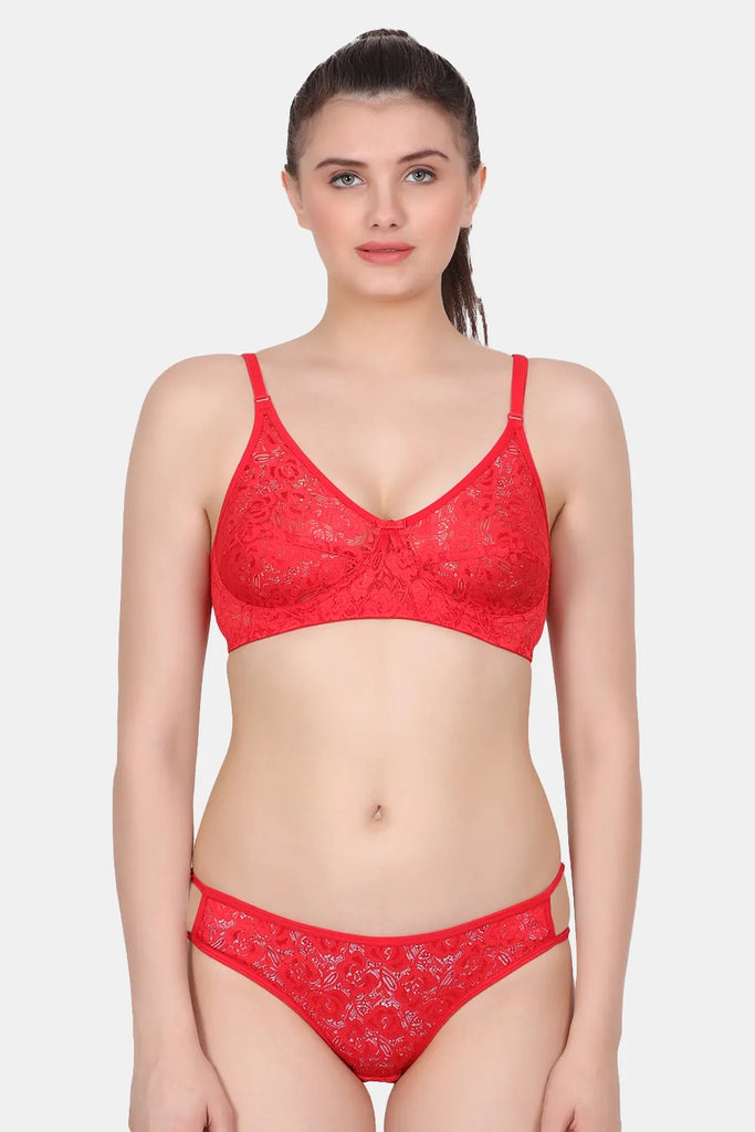 Women's Non Padded Bra & Panty Set FP_BS406