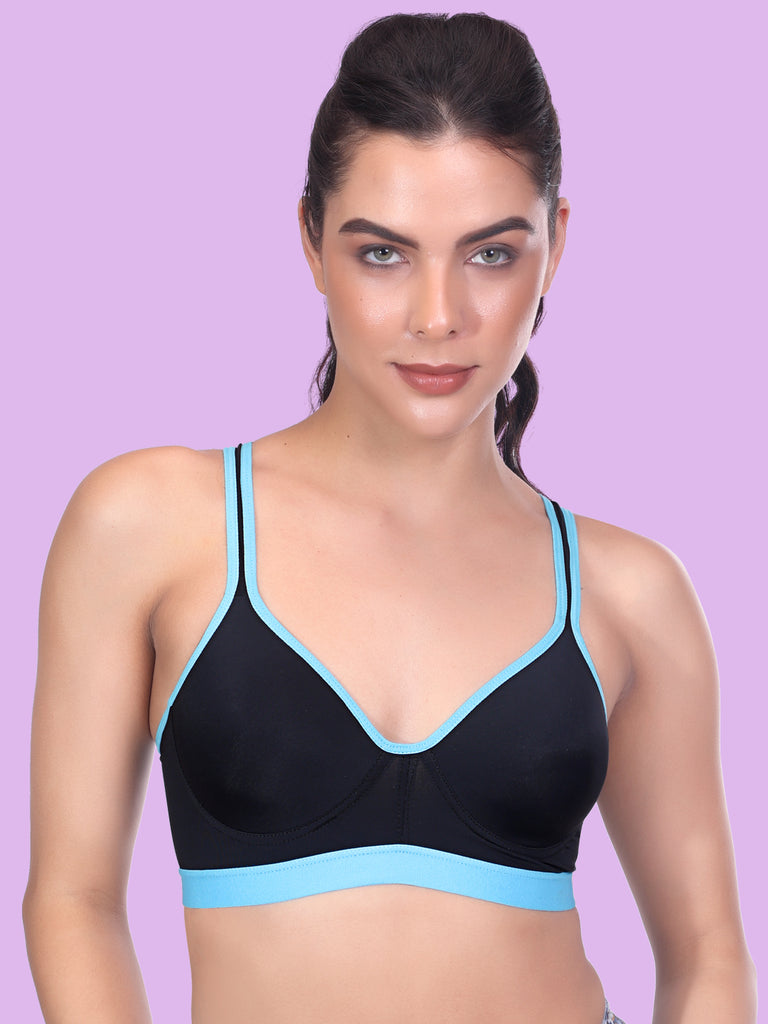 Women's Lightly Padded Solid Sports Bra S025