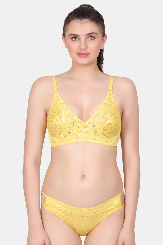 Women's Non Padded Bra & Panty Set FP_BS406