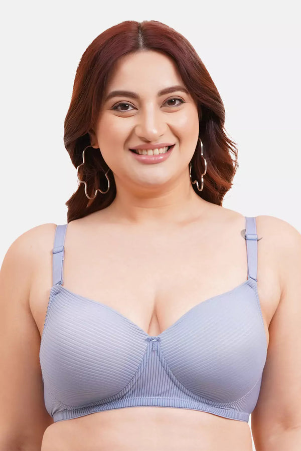 Women's Padded Stripes Print T-Shirt Bra ASB555