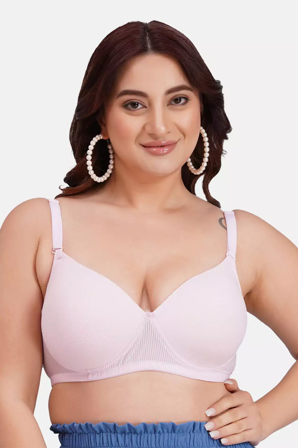 Women's Padded Stripes Print T-Shirt Bra ASB555