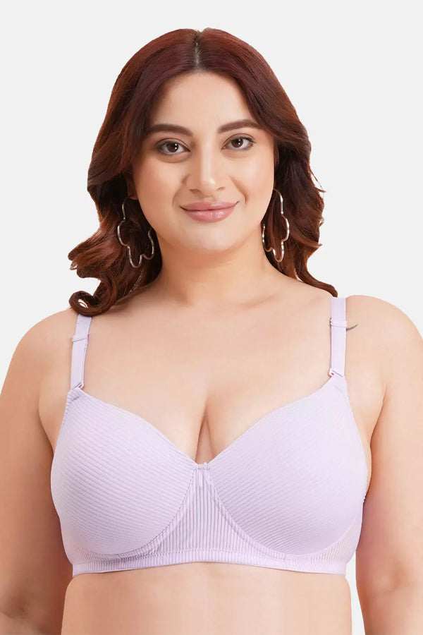 Women's Padded Stripes Print T-Shirt Bra ASB555