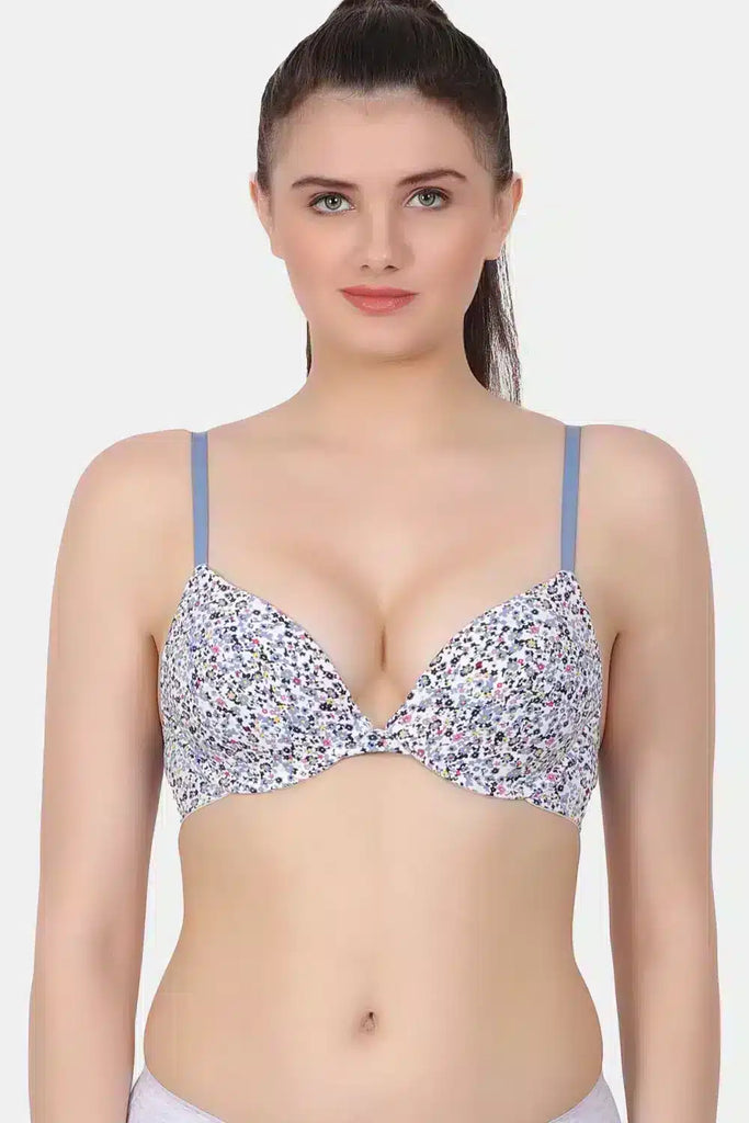 Lightly Padded full coverage bra with printed cotton spandex fabric PD9421