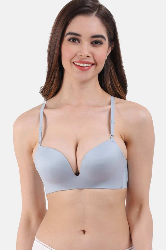 Amour Secret Women's Lightly Padded Seamless Plunge Bra PD2016