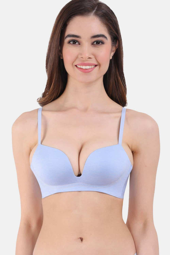 Amour Secret Women's Lightly Padded Seamless Plunge Bra PD2018