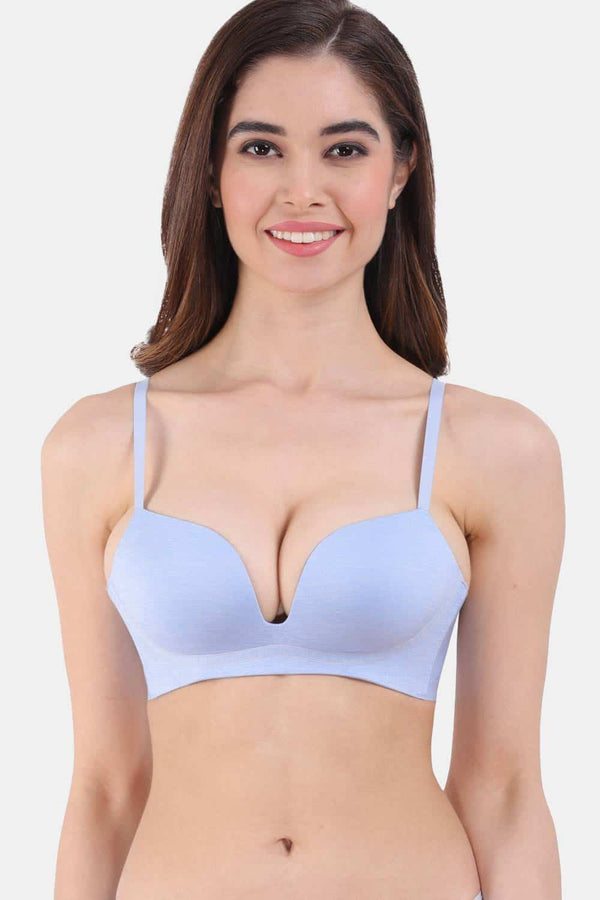 Amour Secret Women's Lightly Padded Seamless Plunge Bra PD2018