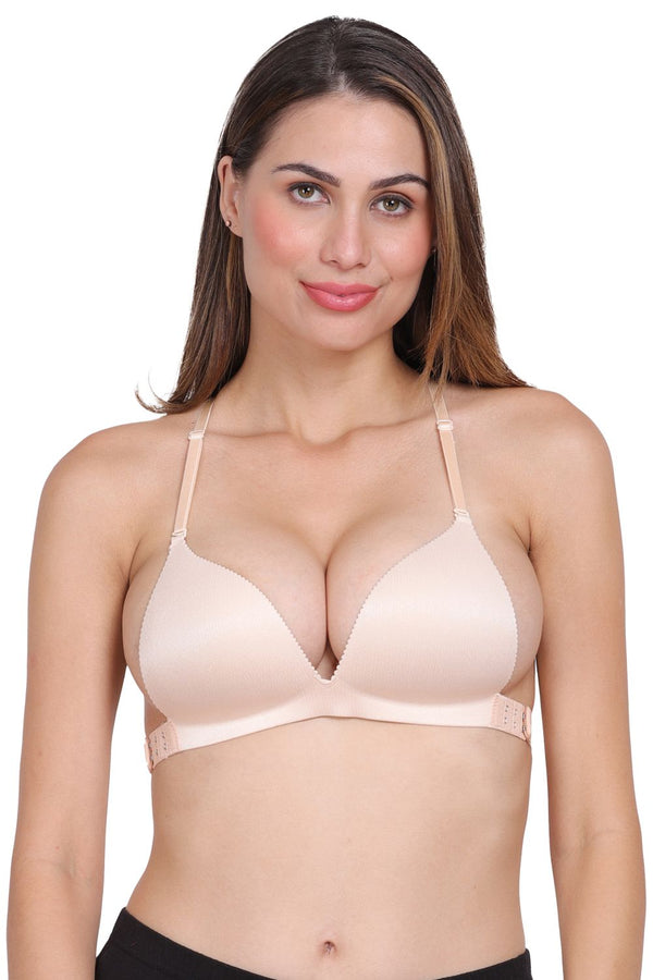 Amour Secret Women's Lightly Padded High Fashion Side Closure Bra Free Size PD8805