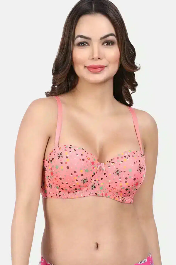 Amour Secret Women's Underwired Lightly Padded Demi Cup T-Shirt Bra PDRK002