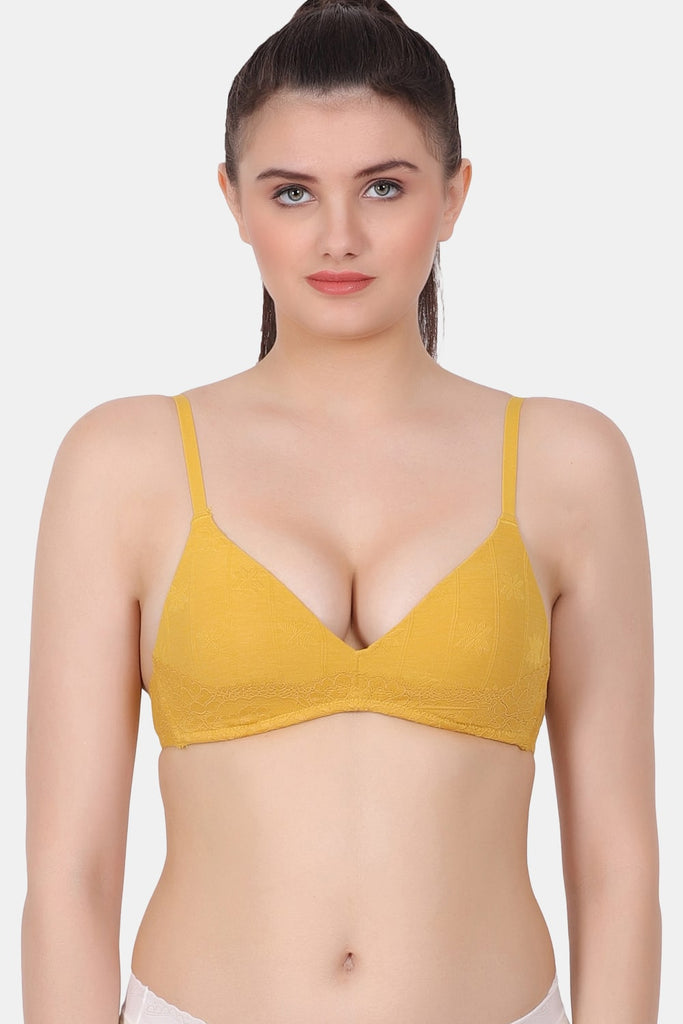 A lightly padded weightless print bra with cotton-spandex fabric that makes you feel super soft PD_S6