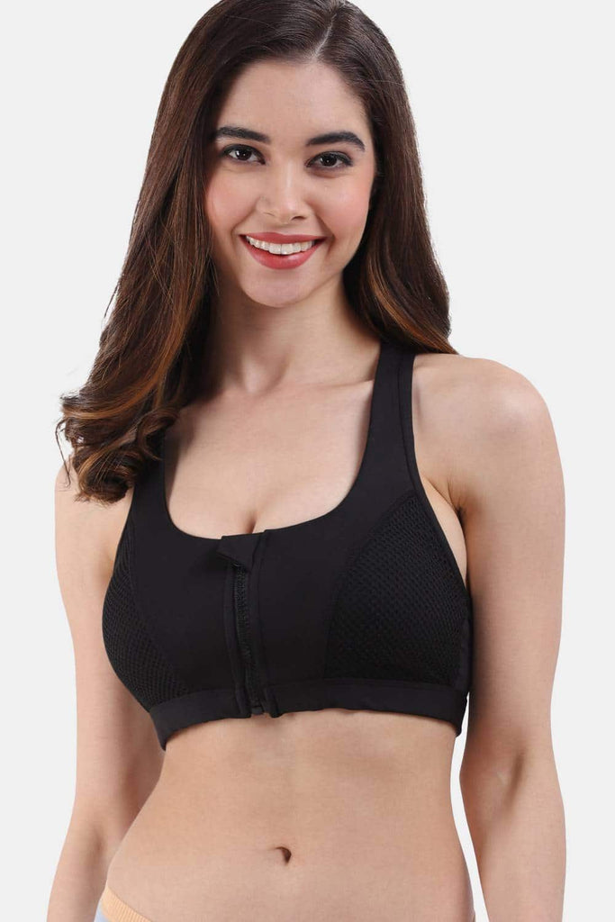 Amour Secret Women's Zip Front Closure Racerback Sports Bra S266