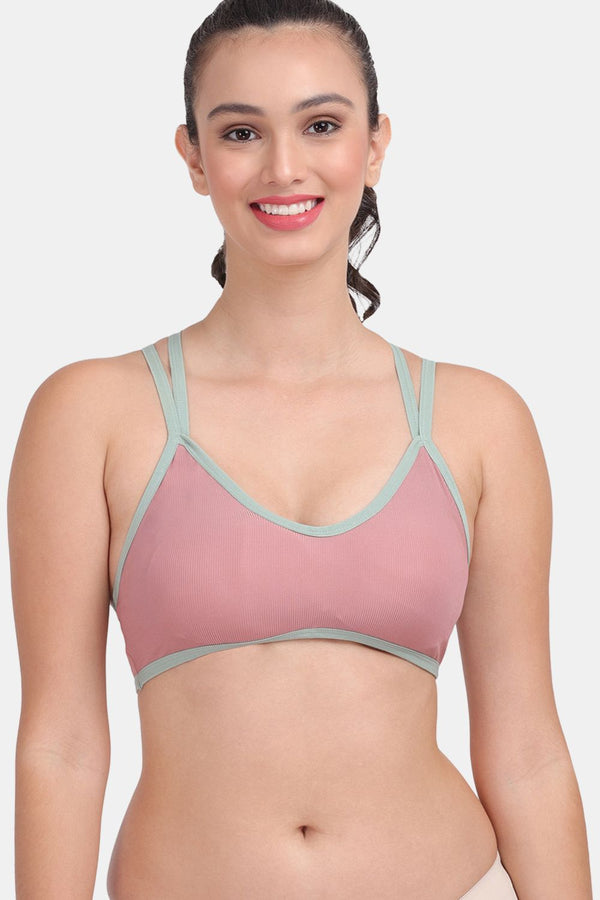 Amour Secret Women's Lightly Padded 3/4th coverage Sports Bra S3004