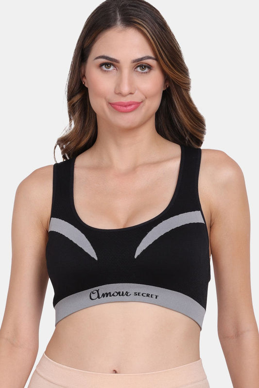 Amour Secret Women's Removable Lightly Padded Racerback Sports Bra S8853N