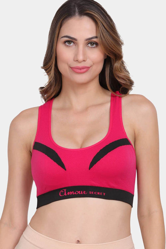 Amour Secret Women's Removable Lightly Padded Racerback Sports Bra S8853N