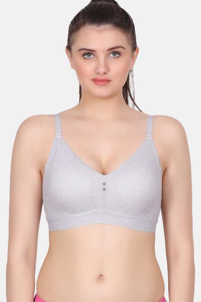 Lightly-Padded Solid Full Covarege Sports Bra SB150