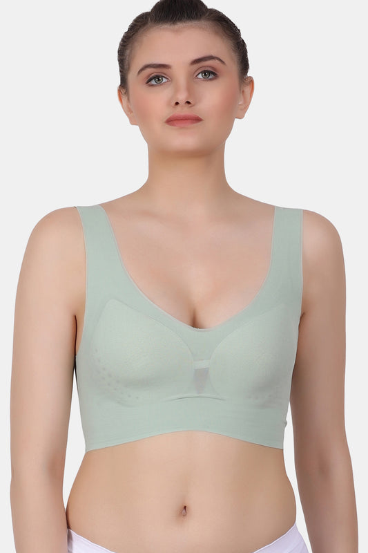 An unseeable mesh net seamless bra for extra feel and comfort SB2023