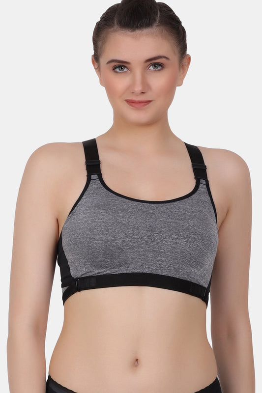 Lightly-Padded Nylon Blend Full Coverage Outdoor, Yoga, Gym Sports Bra For Women With Racerback SB2066